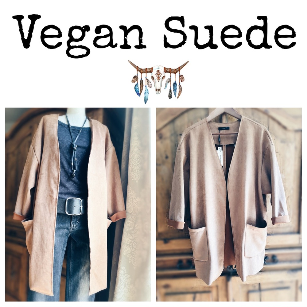 T Tahari Vegan Suede Jacket - Picture 4 of 10